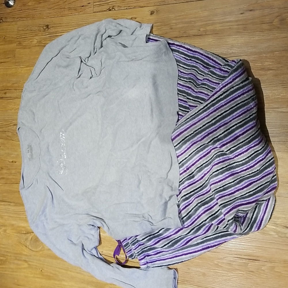 Pajamas EUC sz XXL fleece bottom cotton top